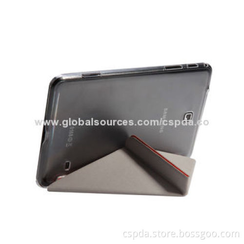 Ultra-slim Hot Press PU and PC Leather Cases for Samsung Galaxy Tab 4 8.0, Different Colors